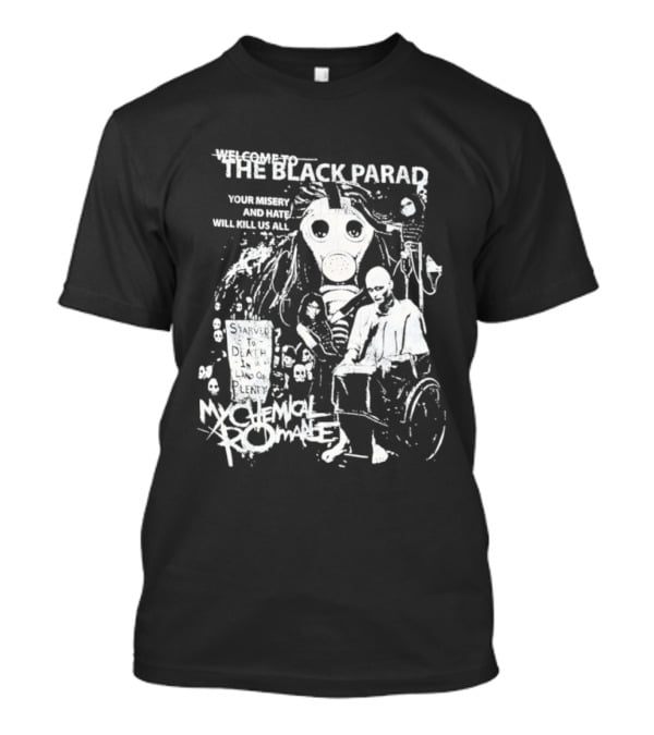My Chemical Romance The Black Parade Tour Souvenir Mask Skeleton T-Shirt