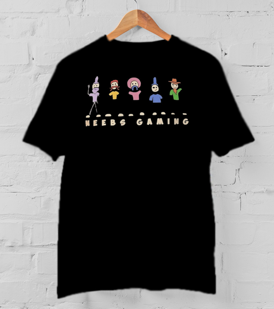 Neebs Gaming Stick Figure Crew Characters T-Shirt
