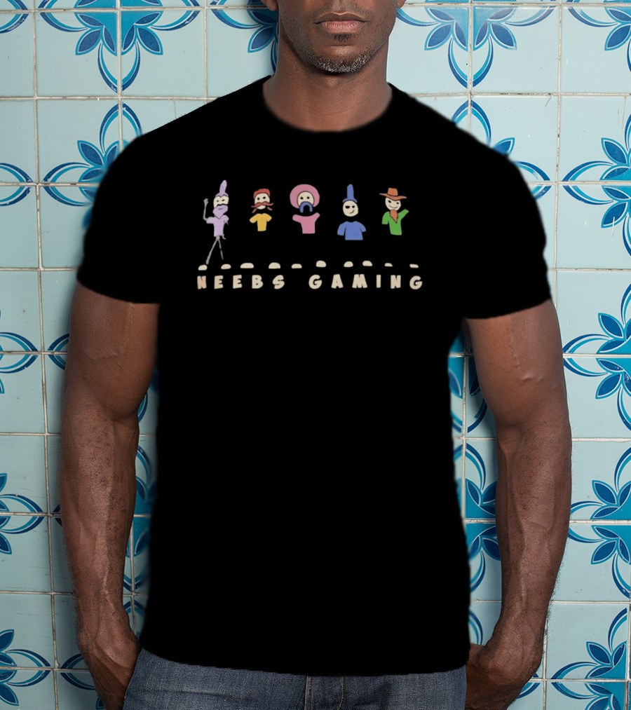 Neebs Gaming Stick Figure Crew Characters T-Shirt