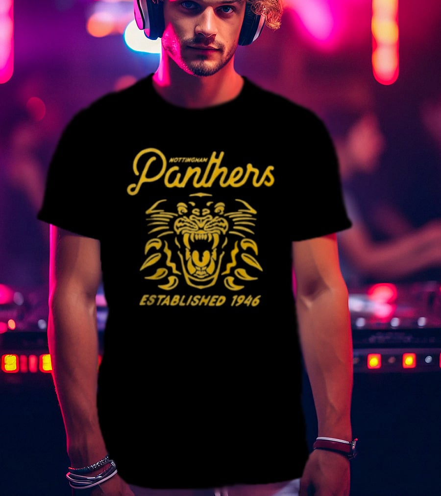 Panthers Established 1946 Retro Black Script 26 27 T-Shirt