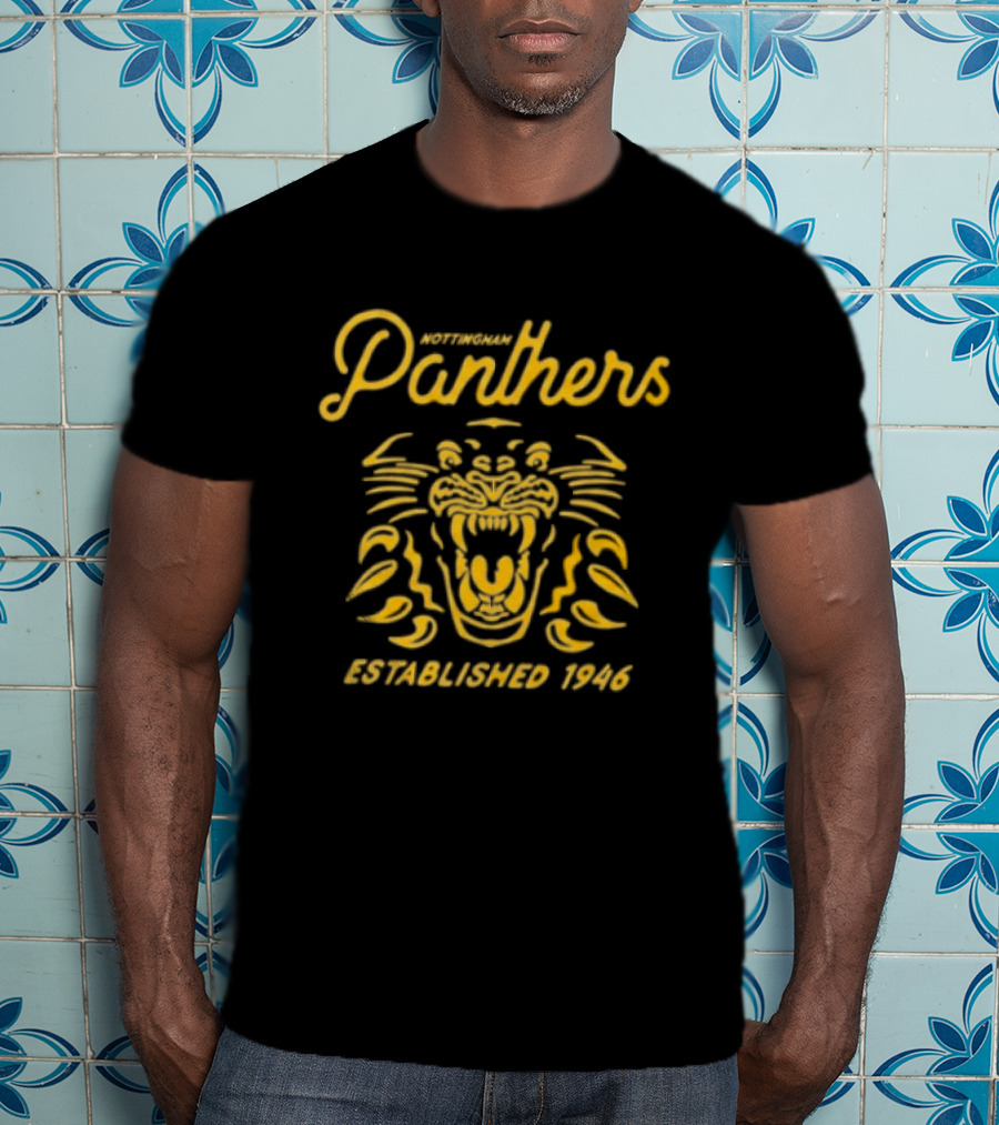 Panthers Established 1946 Retro Black Script 26 27 T-Shirt