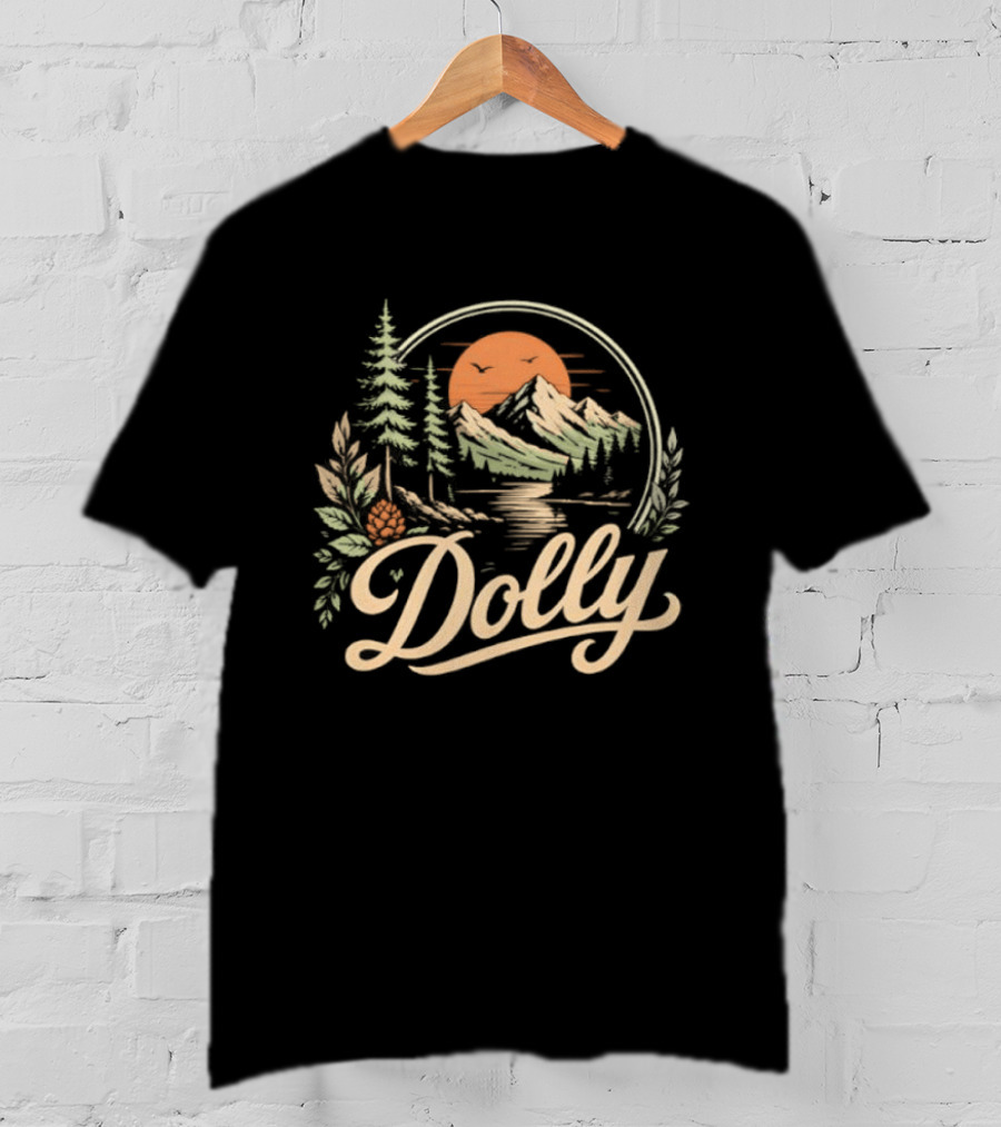 Dolly Mountain Nature Scene Outdoors Country Music T-Shirt