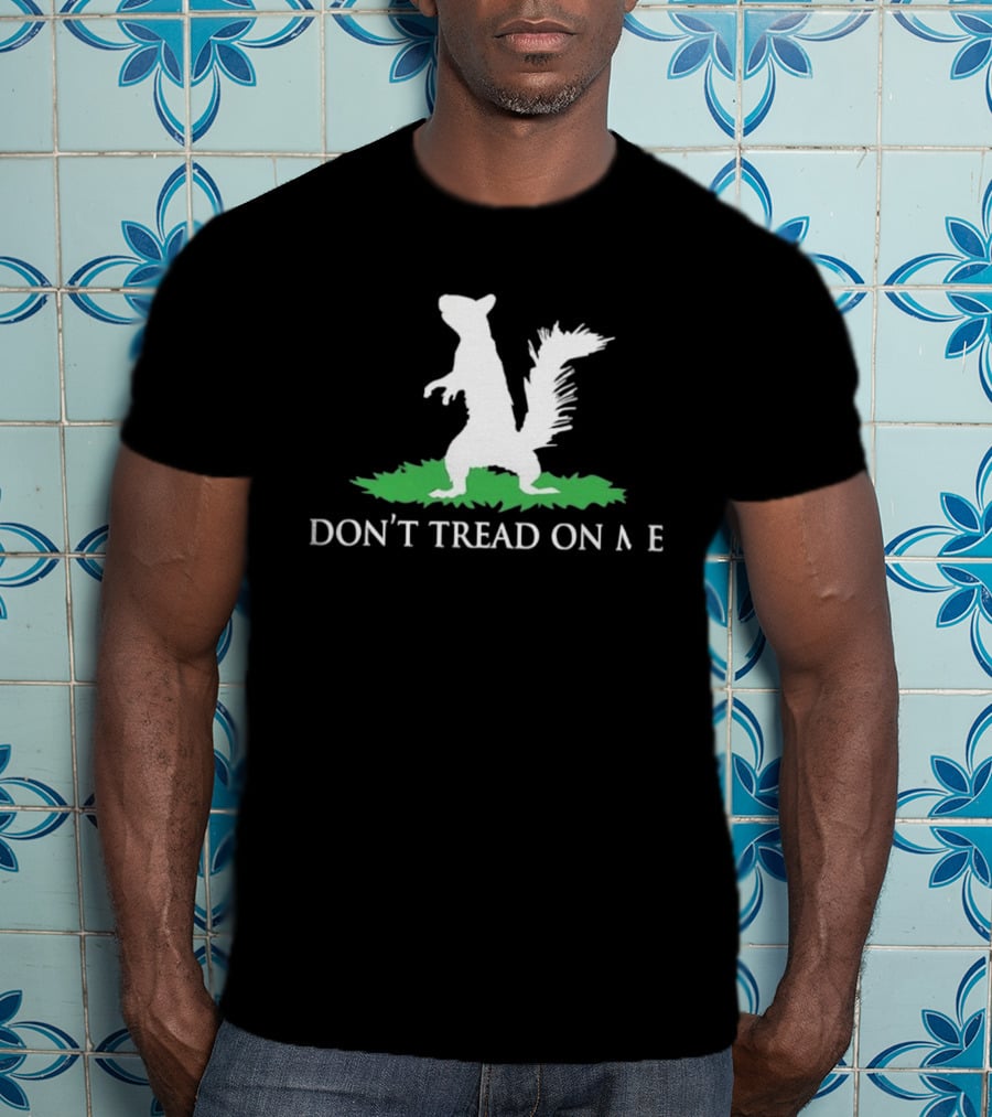 Don't Tread On Me Squirrel Gadsden Flag Missing Letter Puzzle T-Shirt
