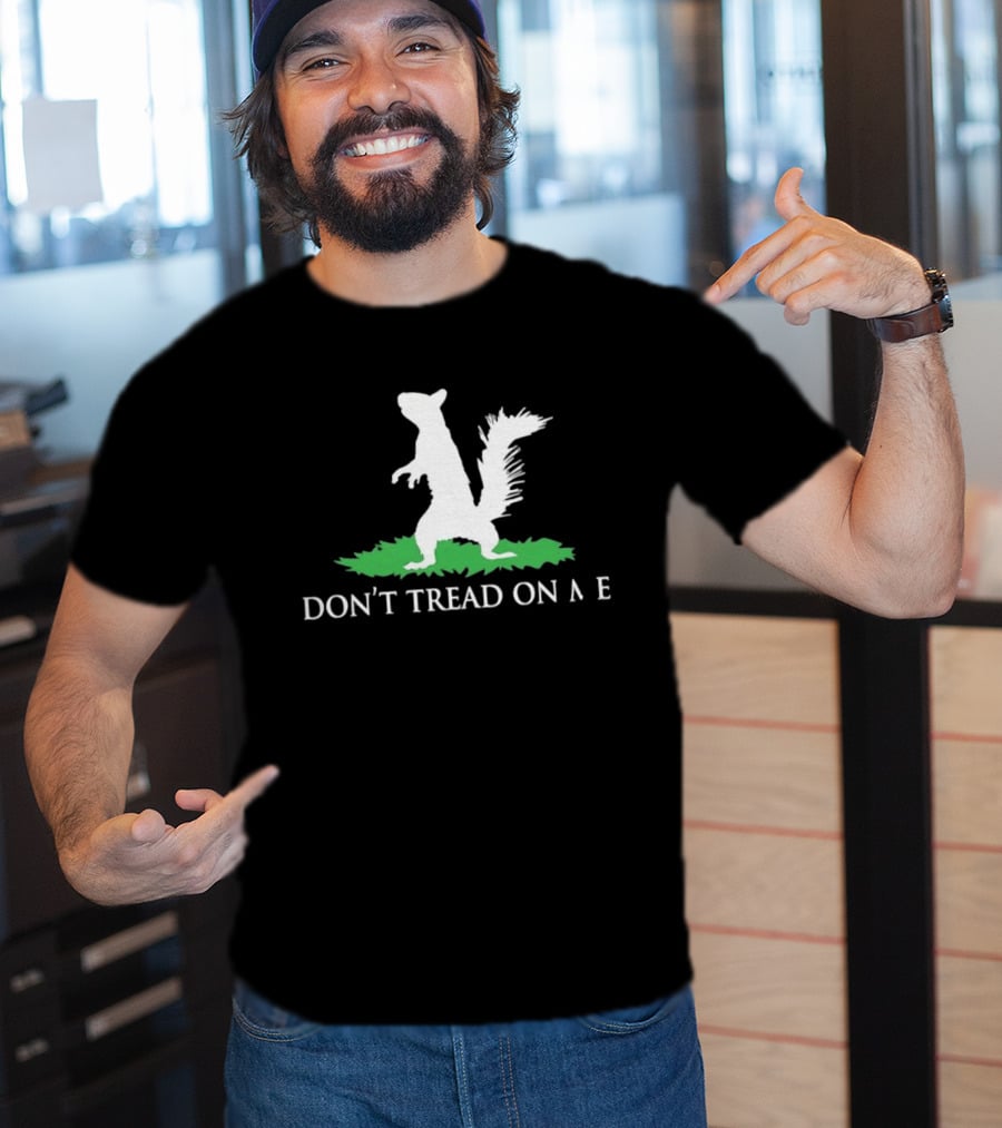 Don't Tread On Me Squirrel Gadsden Flag Missing Letter Puzzle T-Shirt