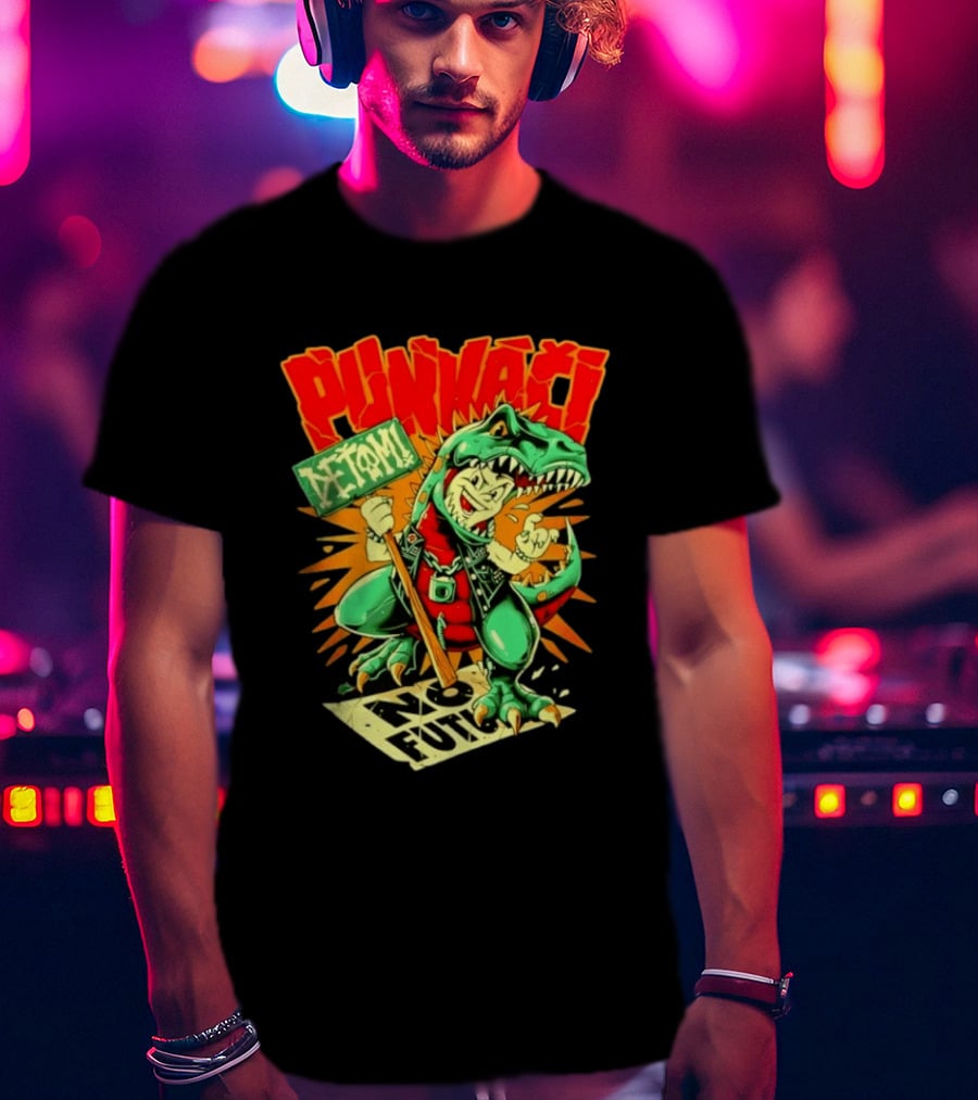 Punkači Deťomi No Future Dinosaur Punk Rock Rebellion T-Shirt