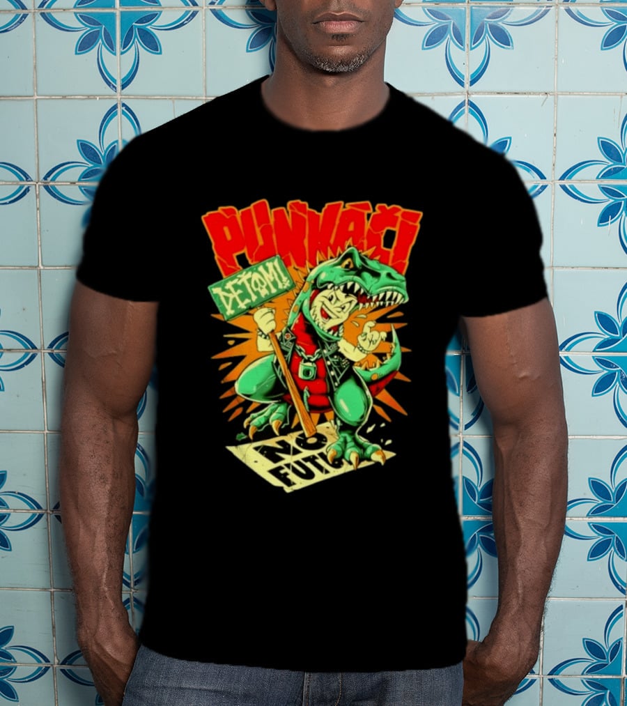 Punkači Deťomi No Future Dinosaur Punk Rock Rebellion T-Shirt