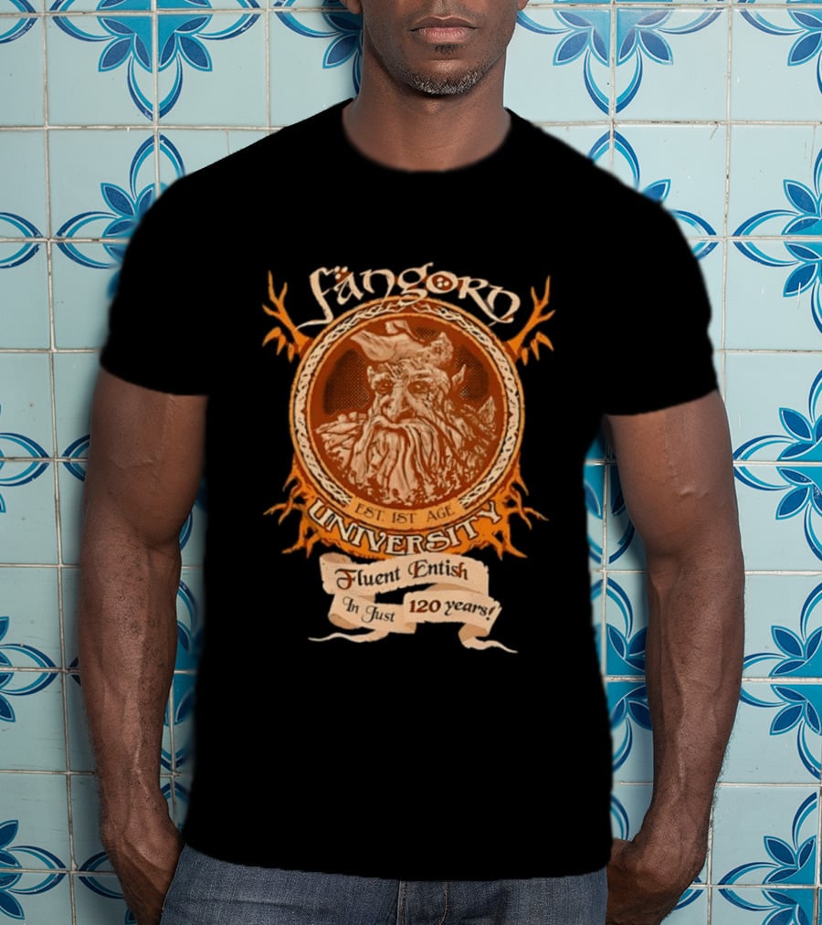 Fangorn University Est 1st Age Fluent Entish 120 Years Tree T-Shirt