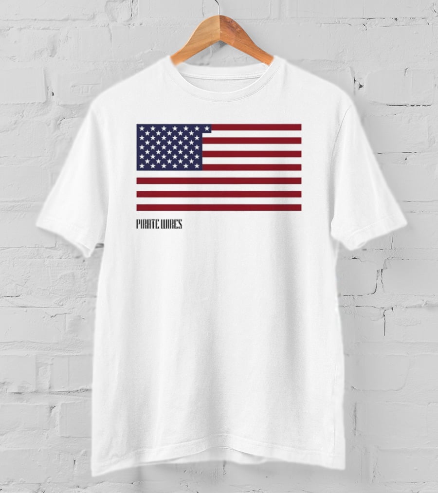 Pirate Wires 1776 American Flag Lunar Position Relative To Earth T-Shirt