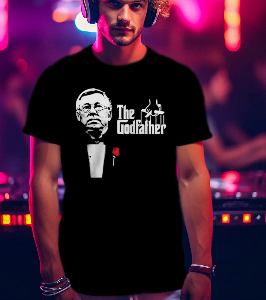Sir Alex Ferguson The Godfather Tribute With Red Rose T-Shirt