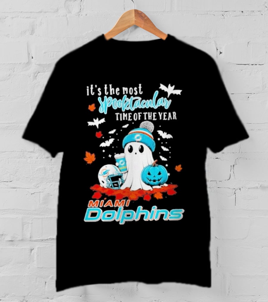 Miami Dolphins Halloween 2026 Most Spooktacular Time Of The Year T-Shirt