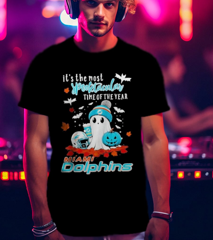 Miami Dolphins Halloween 2026 Most Spooktacular Time Of The Year T-Shirt