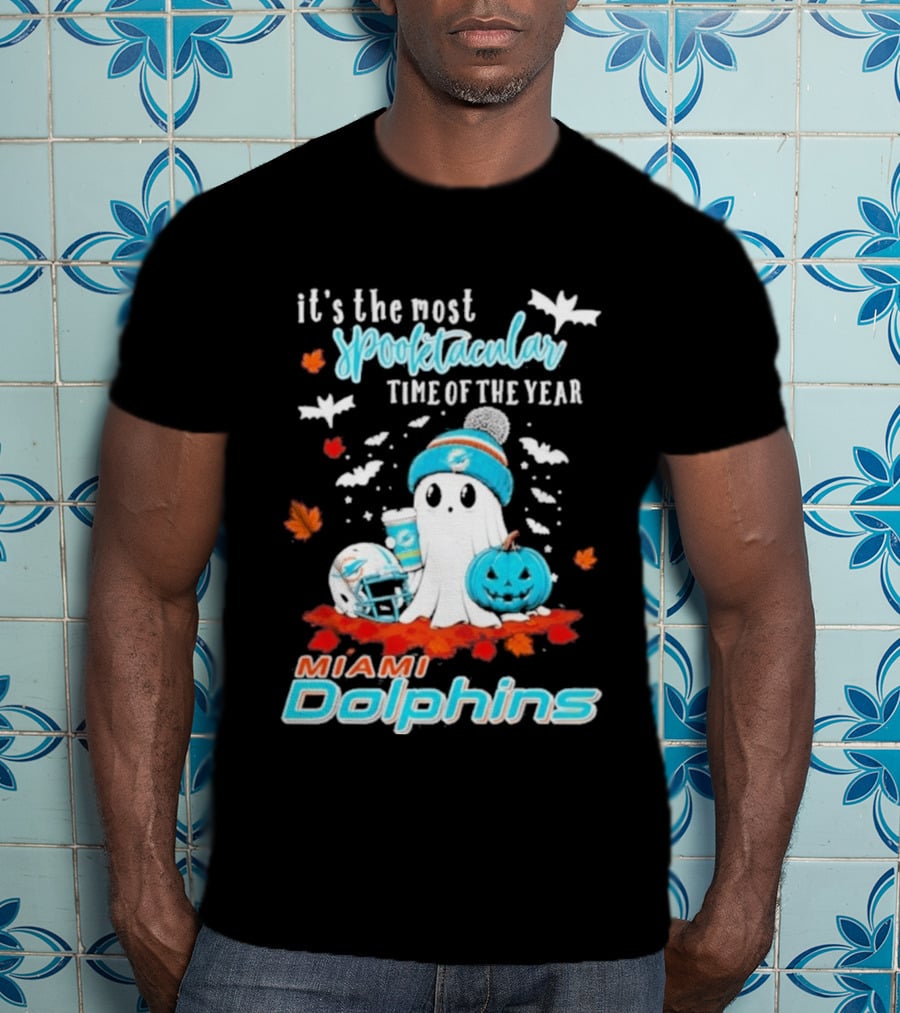 Miami Dolphins Halloween 2026 Most Spooktacular Time Of The Year T-Shirt