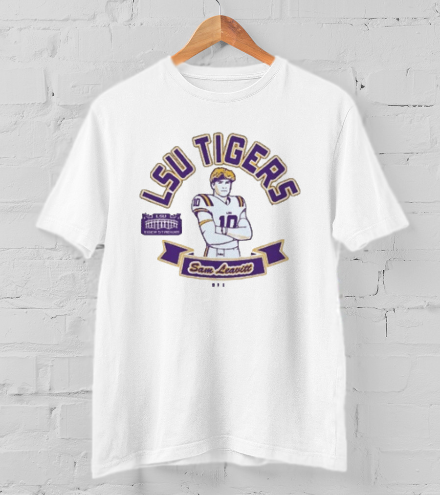 LSU Tigers Sam Leavitt ESPN College Gameday Football T-Shirt