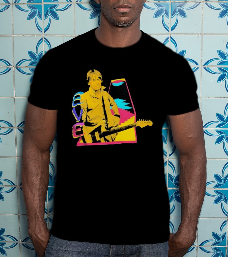 Steve Perry 80s Rock Vibes Retro Guitar T-Shirt
