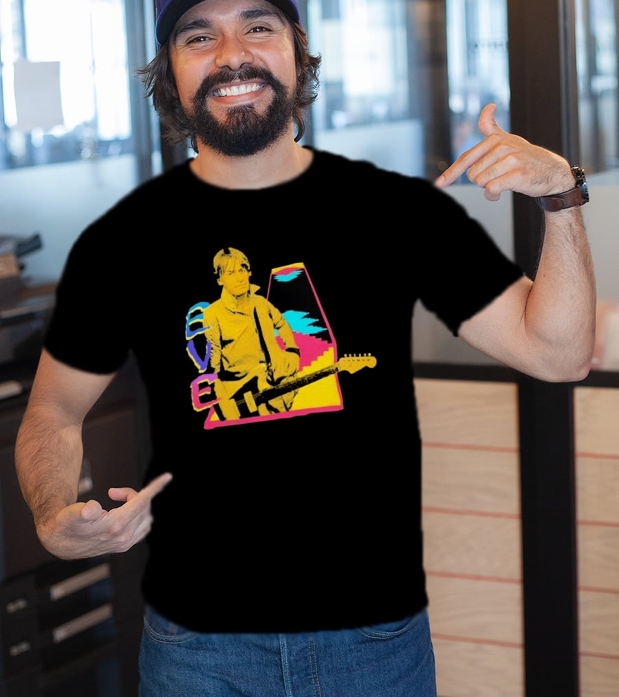 Steve Perry 80s Rock Vibes Retro Guitar T-Shirt