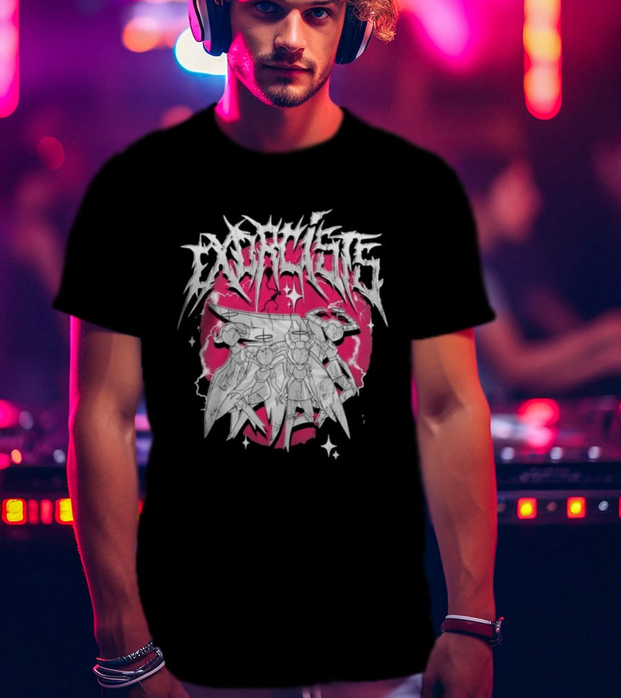 Exorcist Hazbin Hotel Metal Style Adam Lute T-Shirt