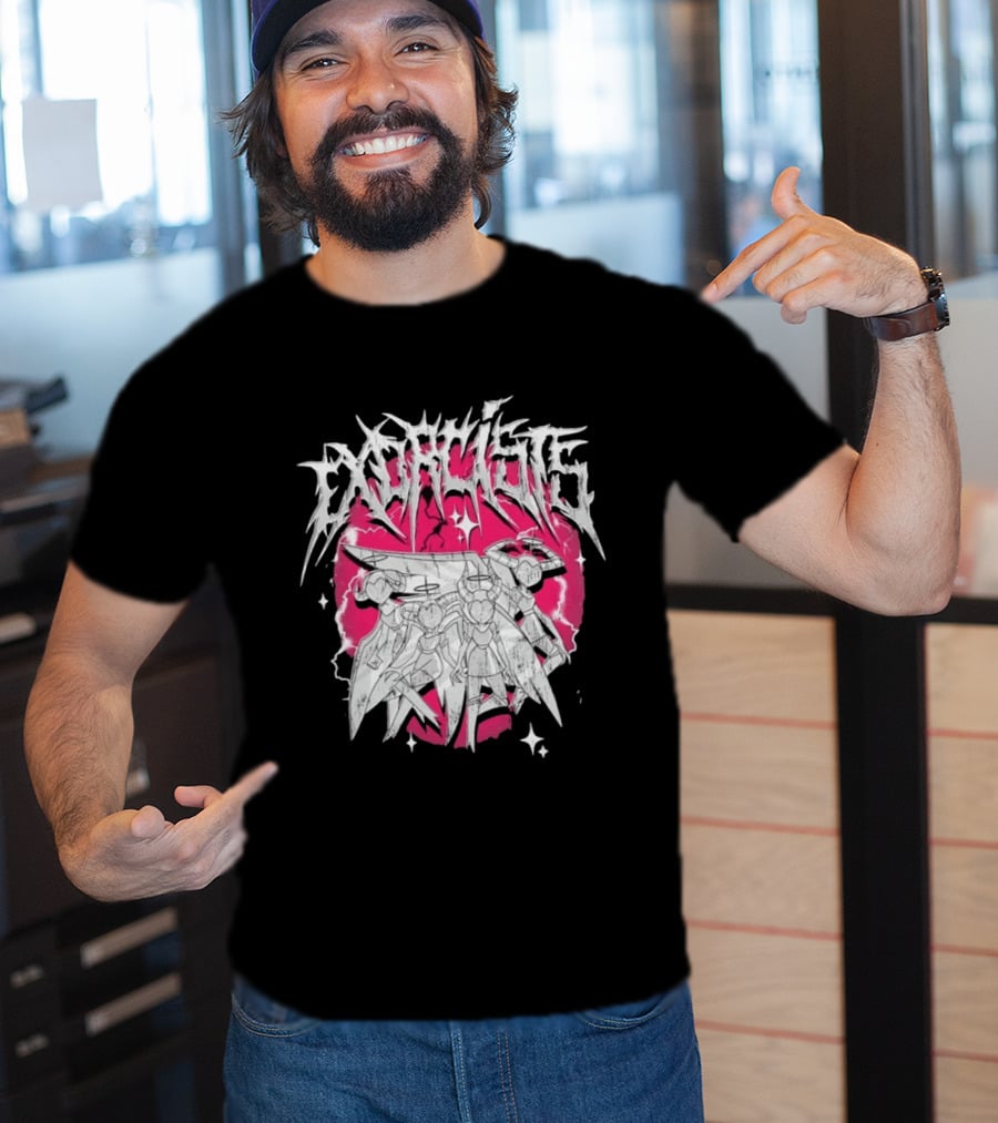 Exorcist Hazbin Hotel Metal Style Adam Lute T-Shirt
