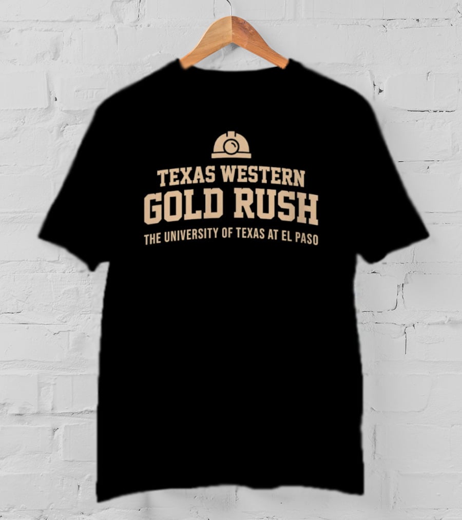 Texas Western Gold Rush The University Of Texas At El Paso Helmet T-Shirt