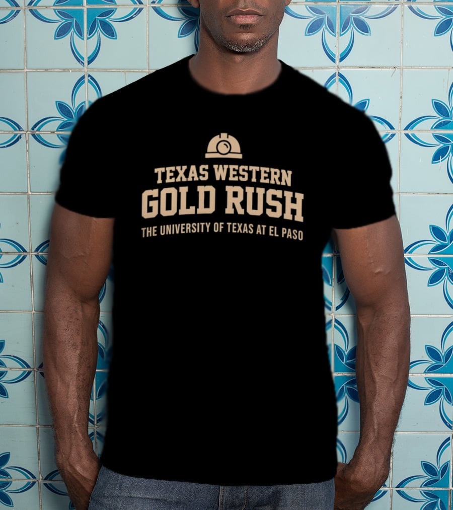 Texas Western Gold Rush The University Of Texas At El Paso Helmet T-Shirt