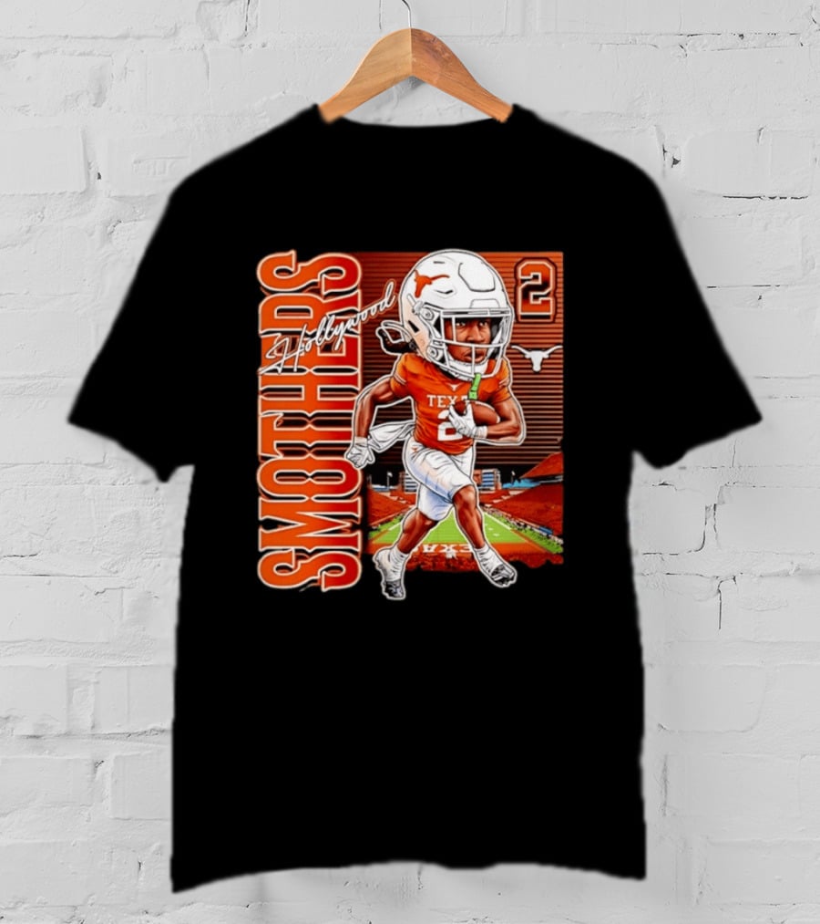 Hollywood Smothers Texas Longhorns Number 2 Football Player Action T-Shirt