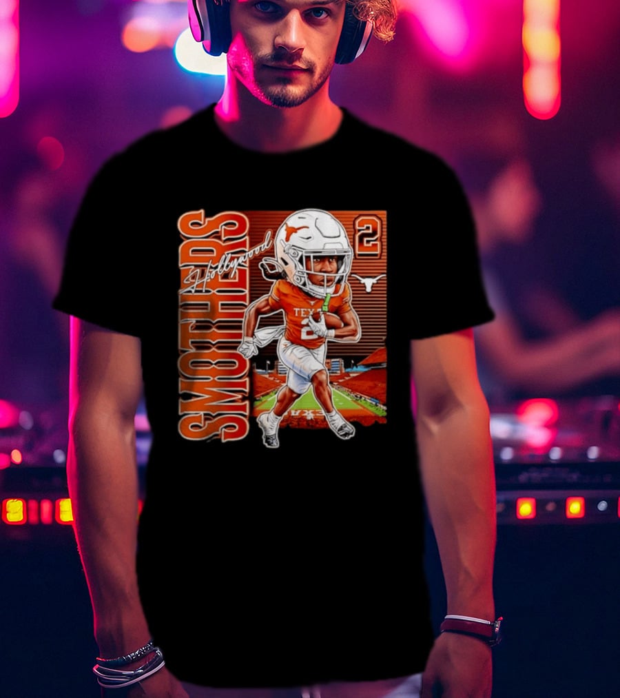 Hollywood Smothers Texas Longhorns Number 2 Football Player Action T-Shirt