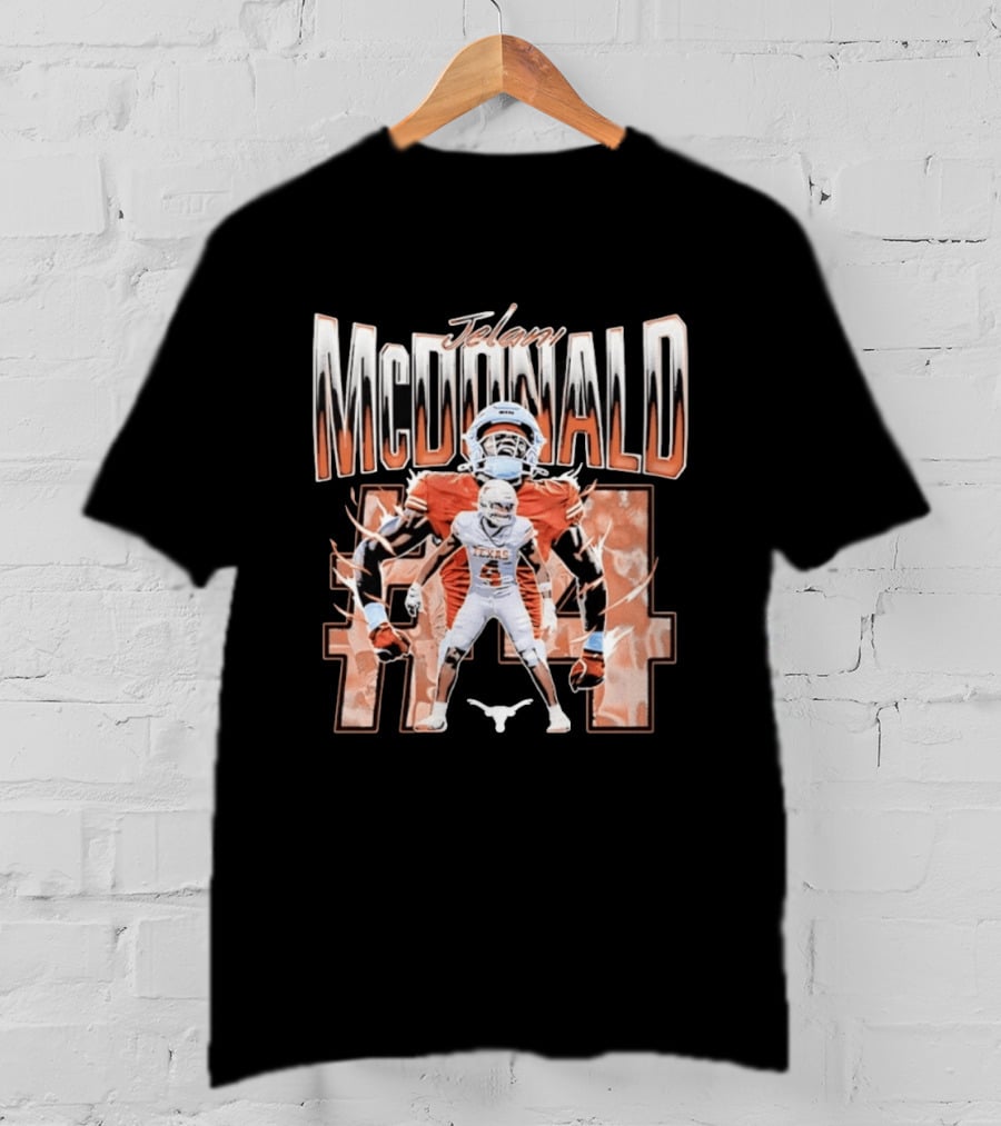 Jelani McDonald Texas Longhorns Football 44 T-Shirt