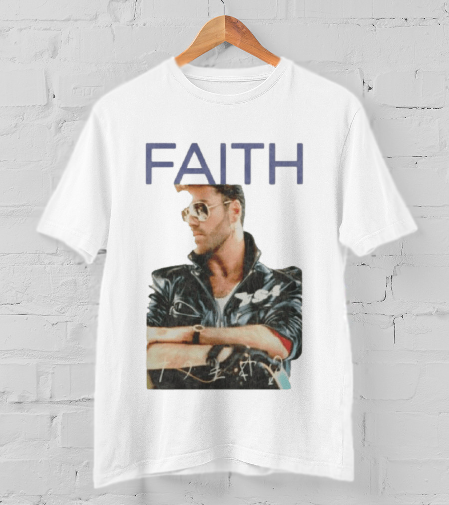 George Michael Faith Tour Leather Jacket And Aviator T-Shirt