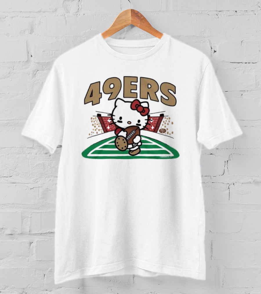 Hello Kitty 49ers Football San Francisco Fan Gear T-Shirt
