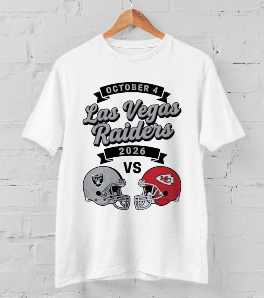 October 4 Las Vegas Raiders 2026 Vs Kansas City Chiefs T-Shirt