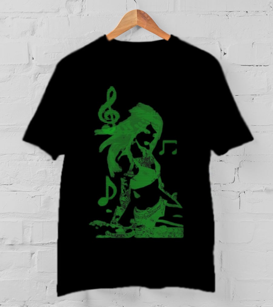 6Arelyhuman Store Digital Dancer Binary Musical Vibe T-Shirt