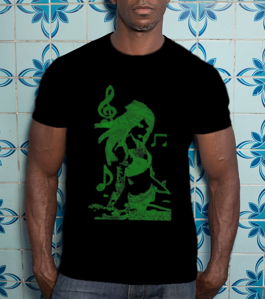 6Arelyhuman Store Digital Dancer Binary Musical Vibe T-Shirt