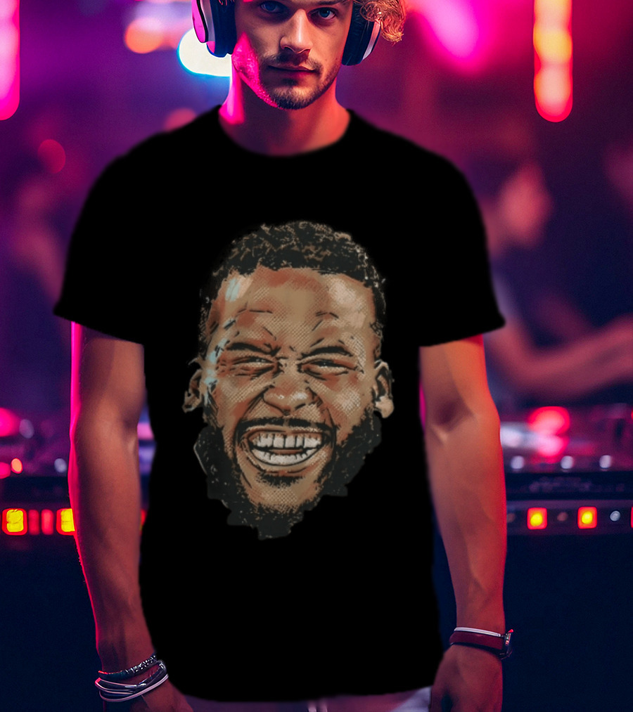 Aaron Donald 99 Halftone Stylized Caricature T-Shirt