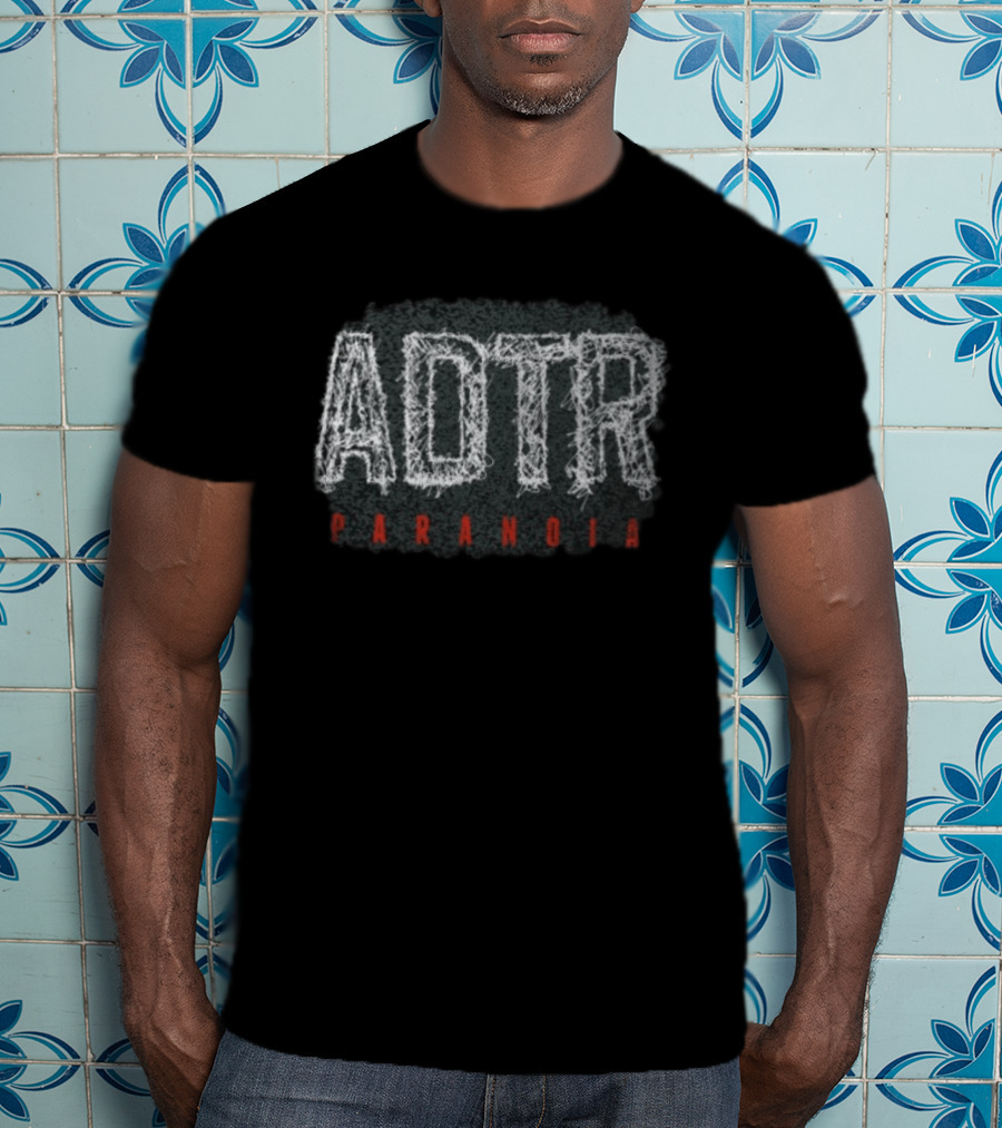 ADTR Paranoia Textured Graphic Stitch Effect T-Shirt