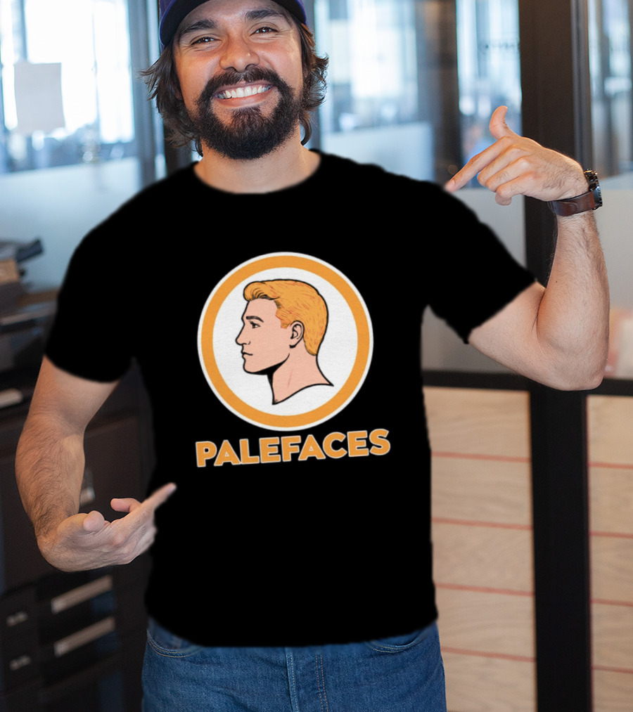 Caucasians Palefaces Orange Circle T-Shirt
