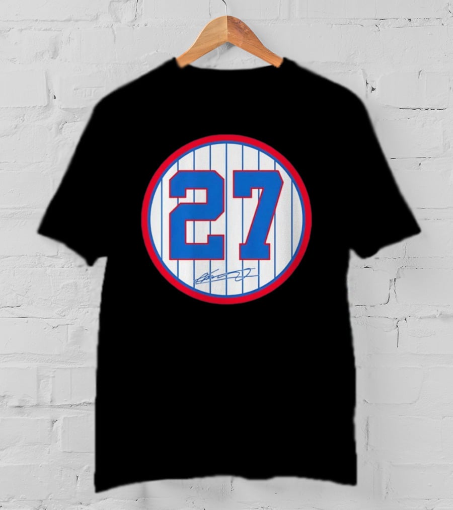 Vladimir Guerrero Number 27 Montreal Expos Team Signed Jersey Patch T-Shirt