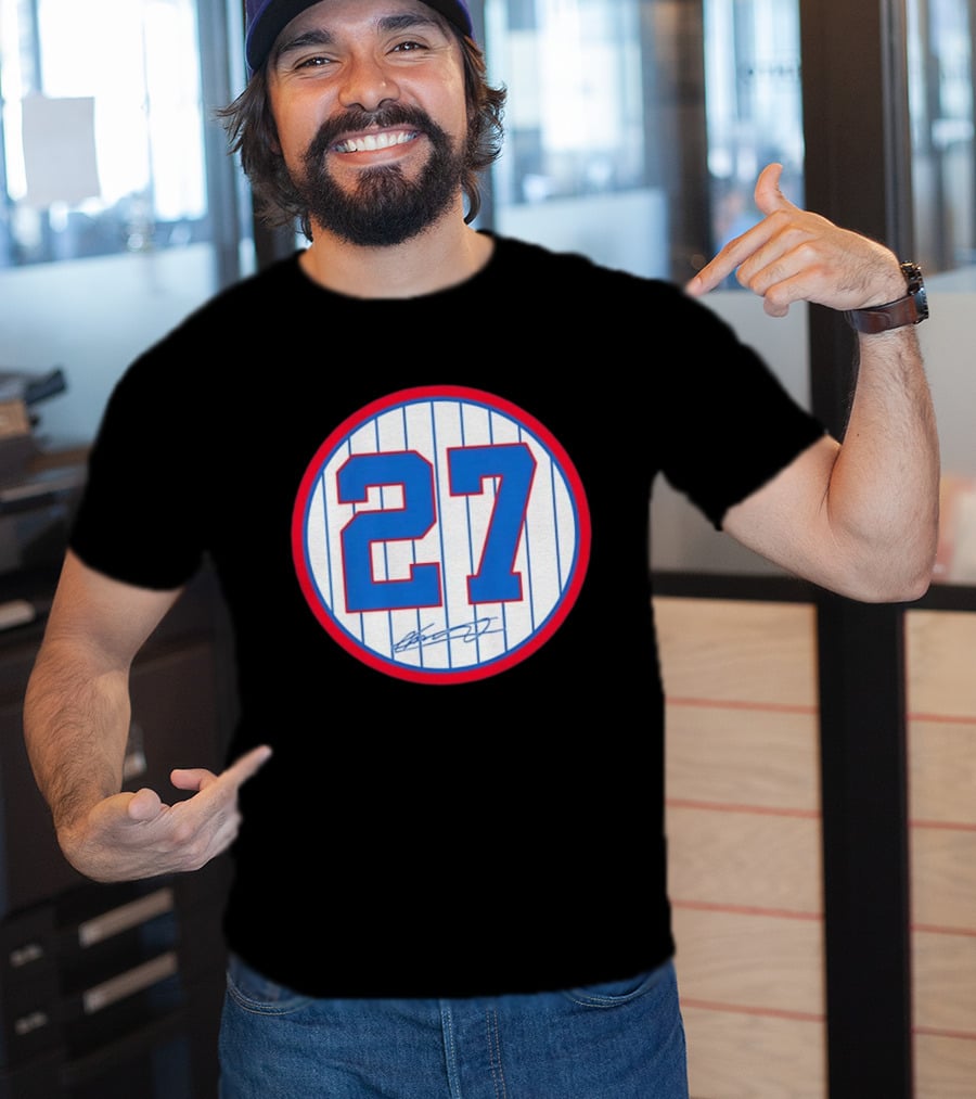 Vladimir Guerrero Number 27 Montreal Expos Team Signed Jersey Patch T-Shirt