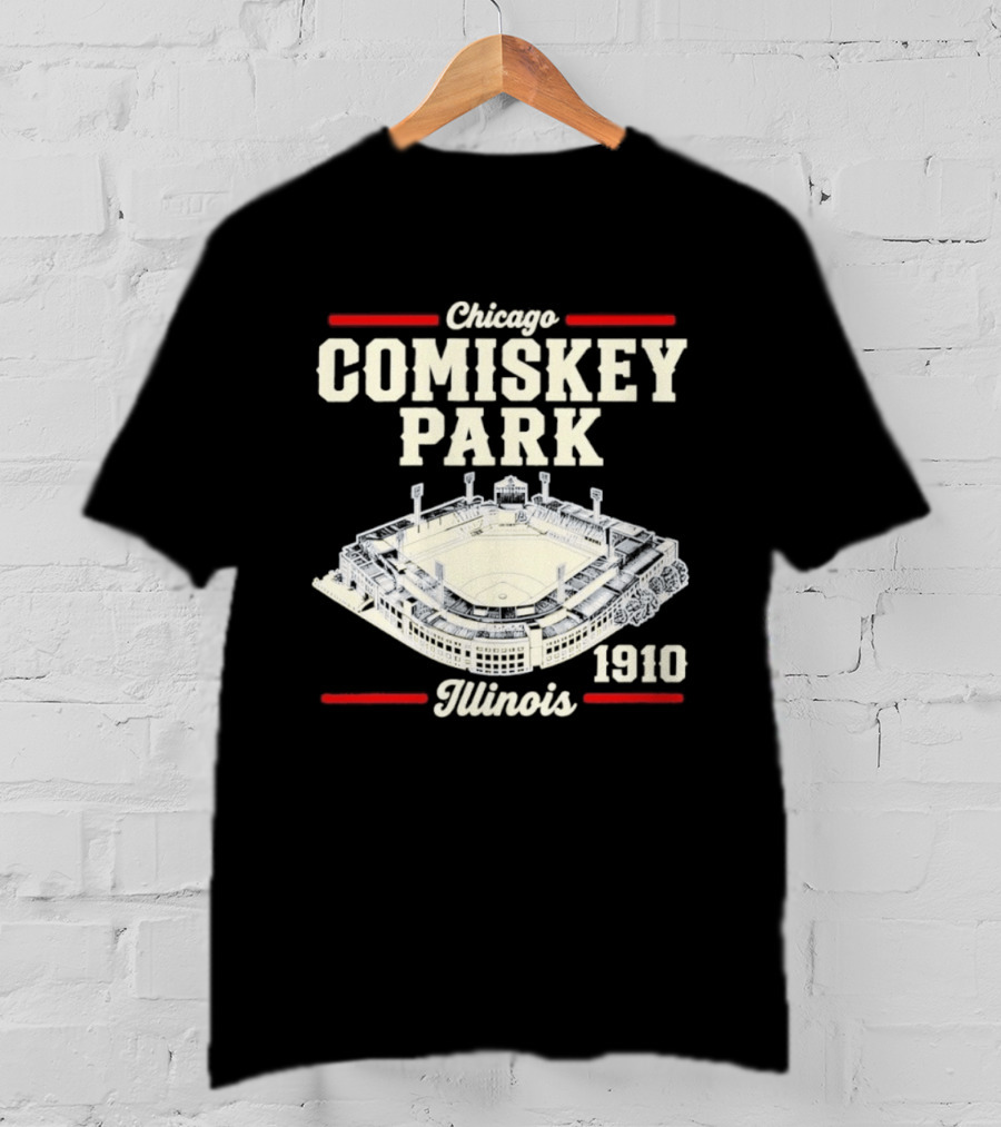 Chicago Comiskey Park 1910 Illinois Historic Baseball Stadium T-Shirt