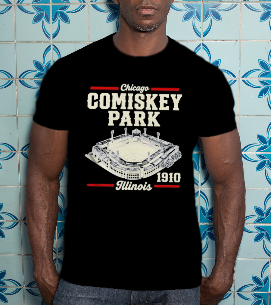 Chicago Comiskey Park 1910 Illinois Historic Baseball Stadium T-Shirt