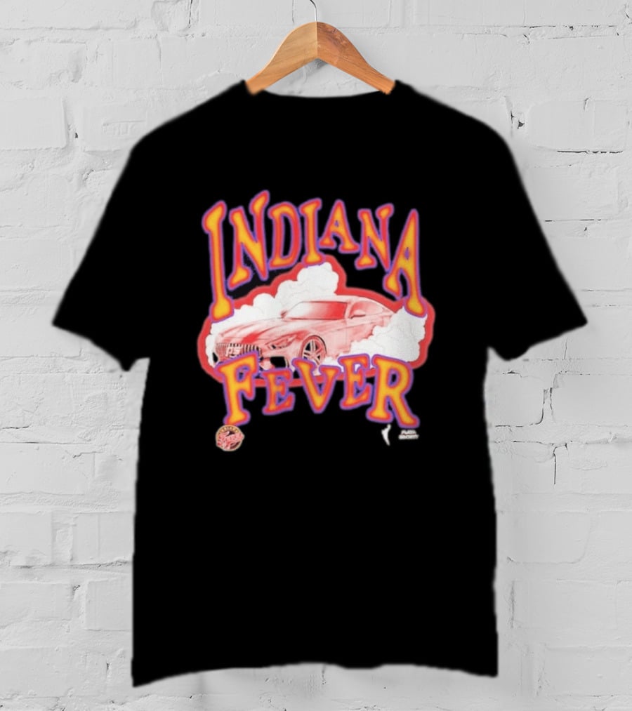 Indiana Fever Car Sketch Design WNBA Team Spirit T-Shirt