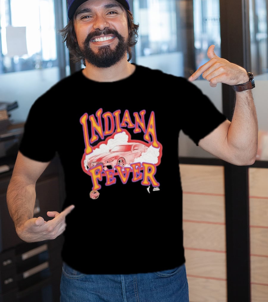 Indiana Fever Car Sketch Design WNBA Team Spirit T-Shirt