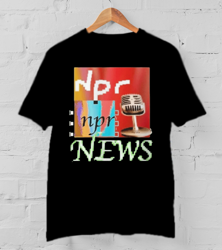 NPR News Public Radio Microphone Icon Podcast T-Shirt
