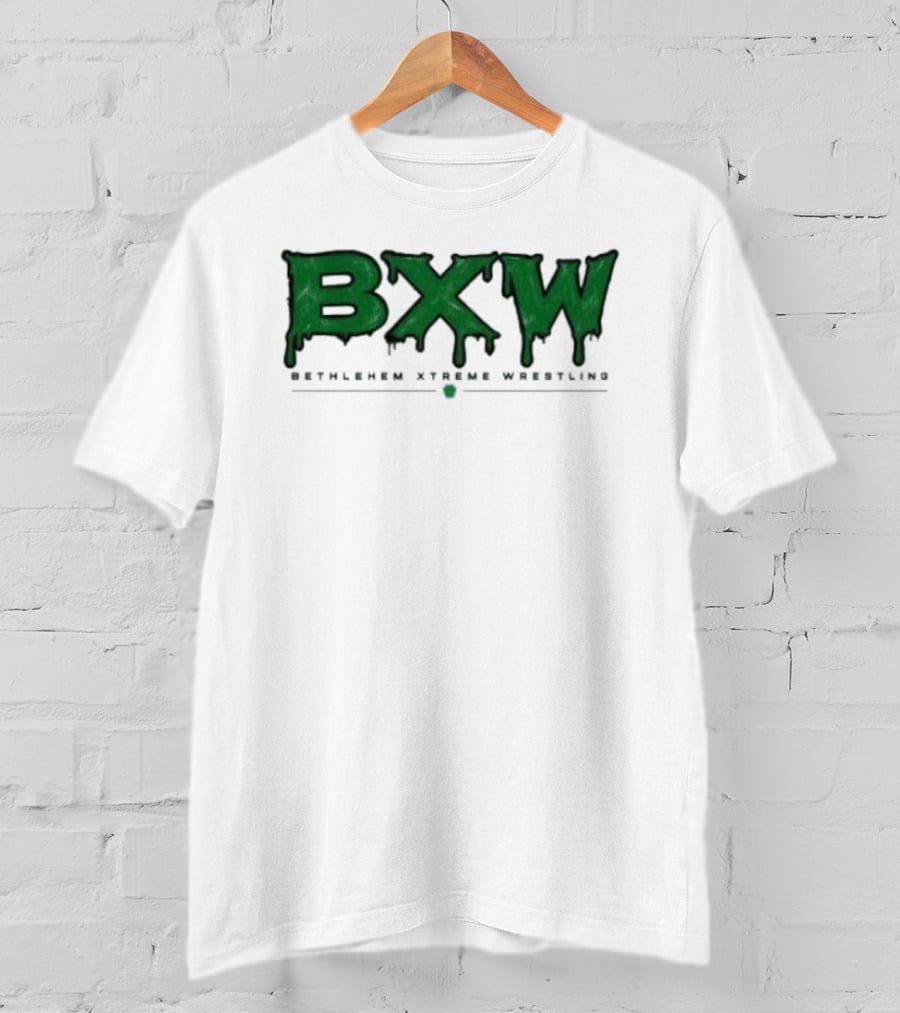 Bethlehem Xtreme Wrestling BXW Dripping Green Letters T-Shirt