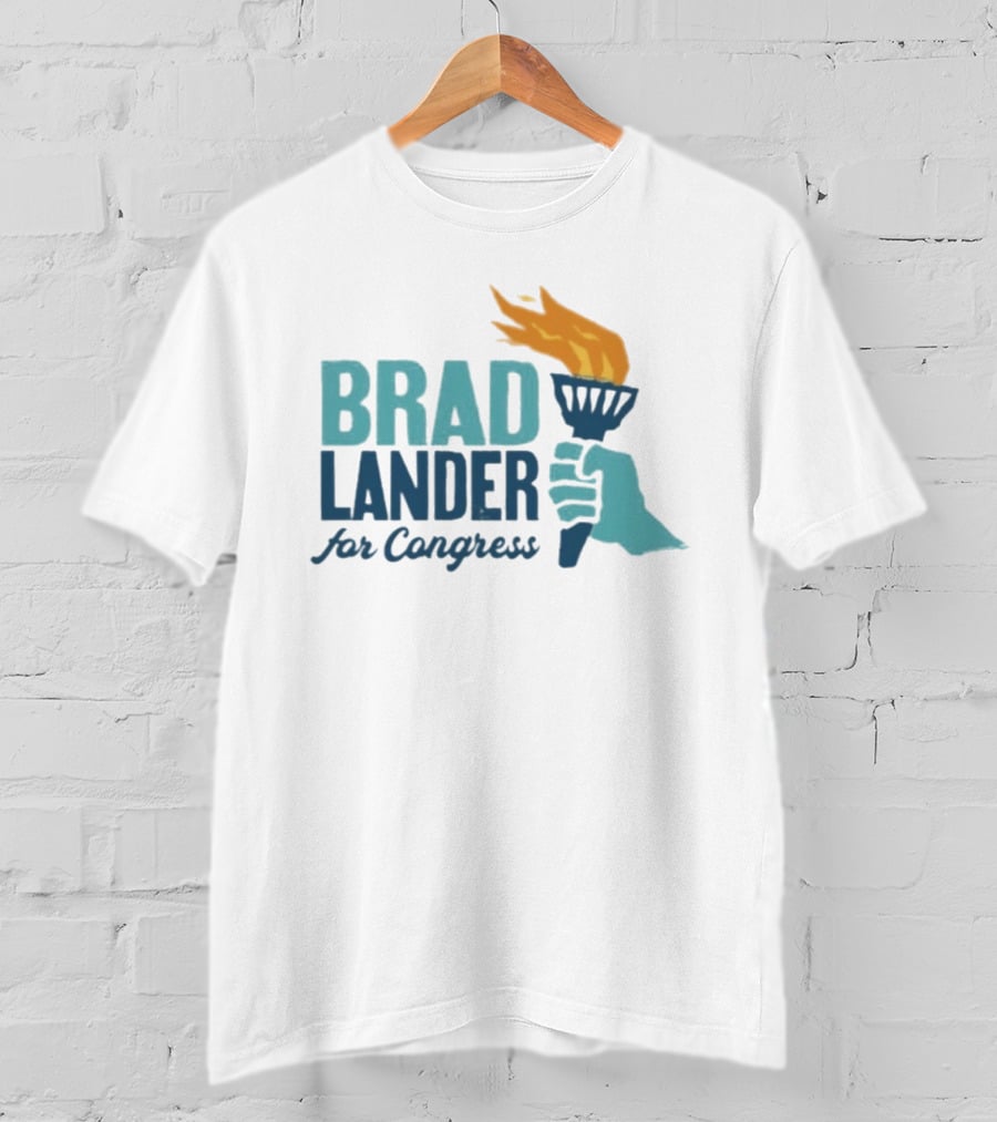Brad Lander For Congress Torch T-Shirt