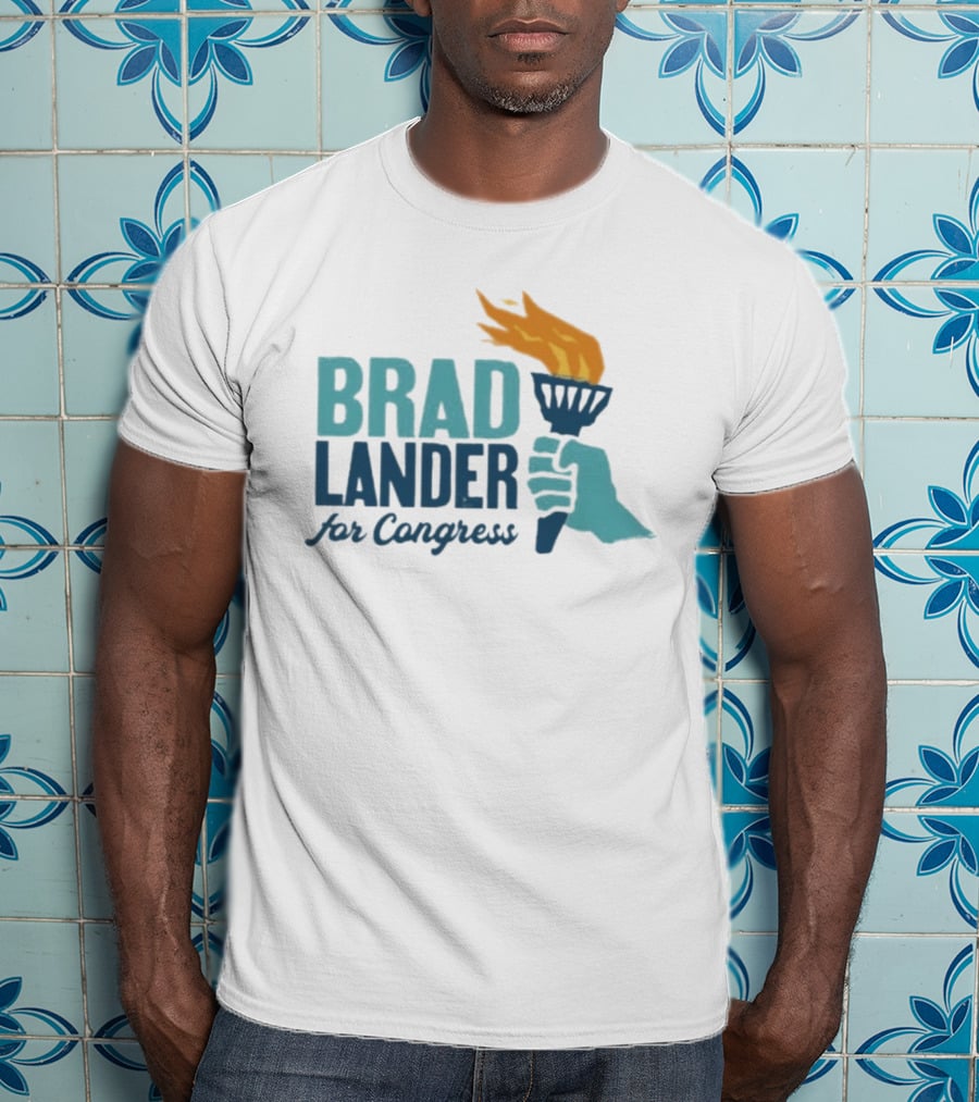 Brad Lander For Congress Torch T-Shirt