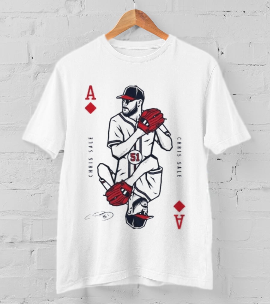 Chris Sale Ace Of Diamonds Playing Card MLB Baseball T-Shirt