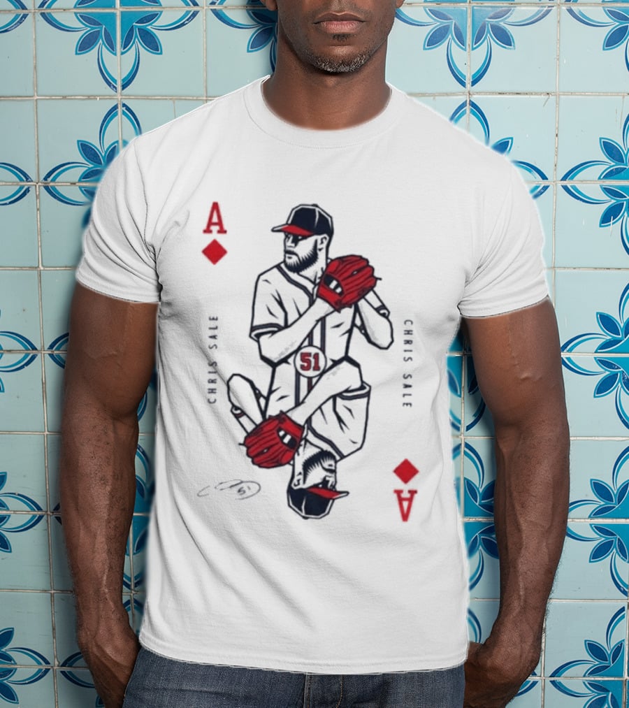 Chris Sale Ace Of Diamonds Playing Card MLB Baseball T-Shirt