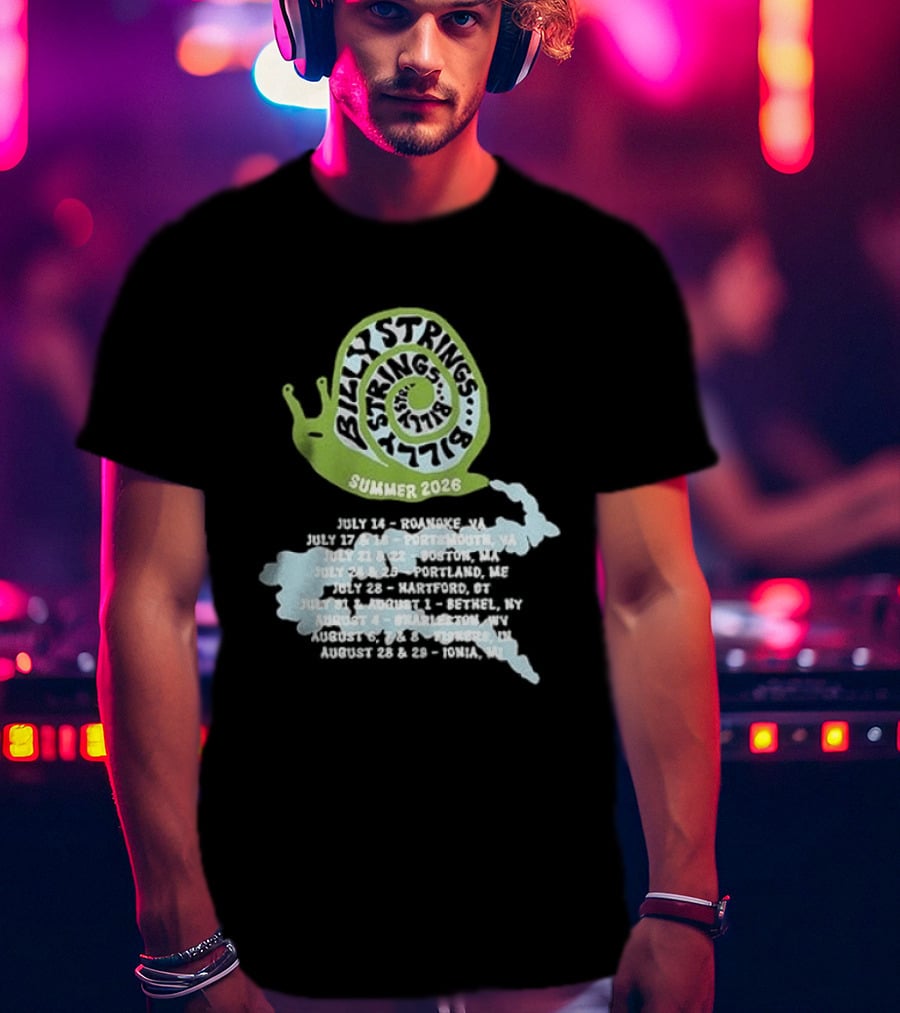 Billy Strings Summer 2026 Snail Tour Dates July August Schedule T-Shirt