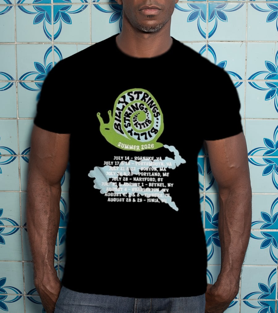 Billy Strings Summer 2026 Snail Tour Dates July August Schedule T-Shirt