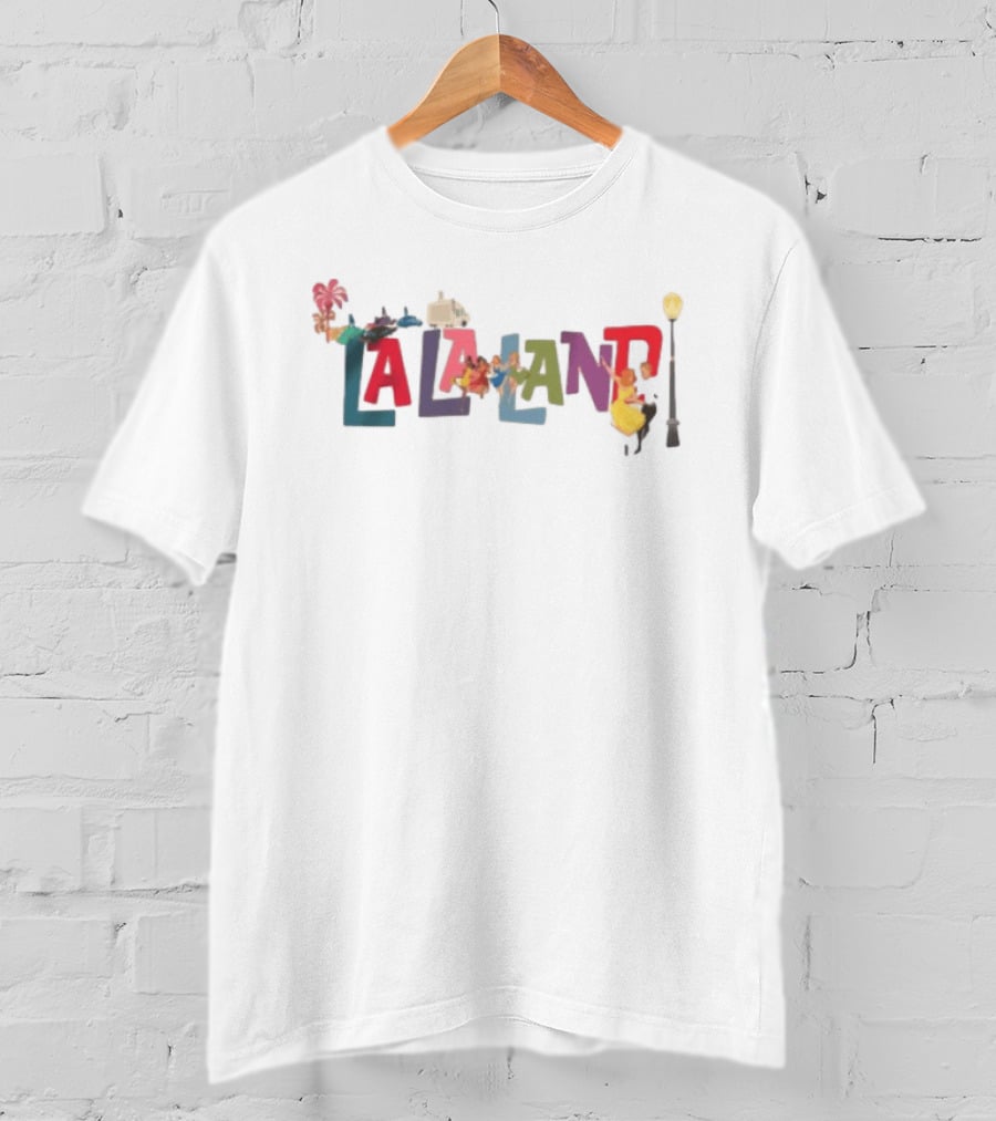 Lionsgate Store Colorful La La Land Ladies Dancing Movie T-Shirt