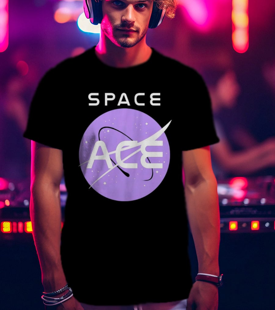 Space Ace NASA Astronomy Galaxy Iconic Insignia T-Shirt